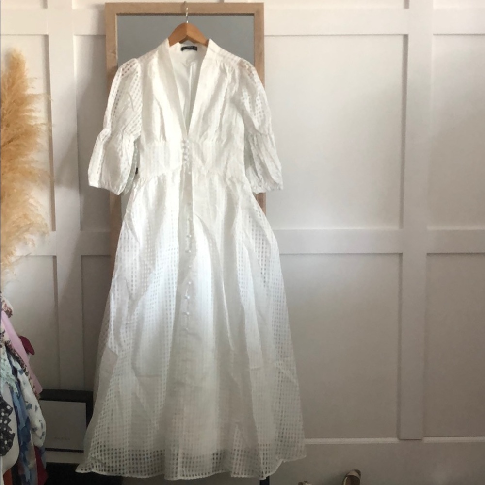 Organza midi dress